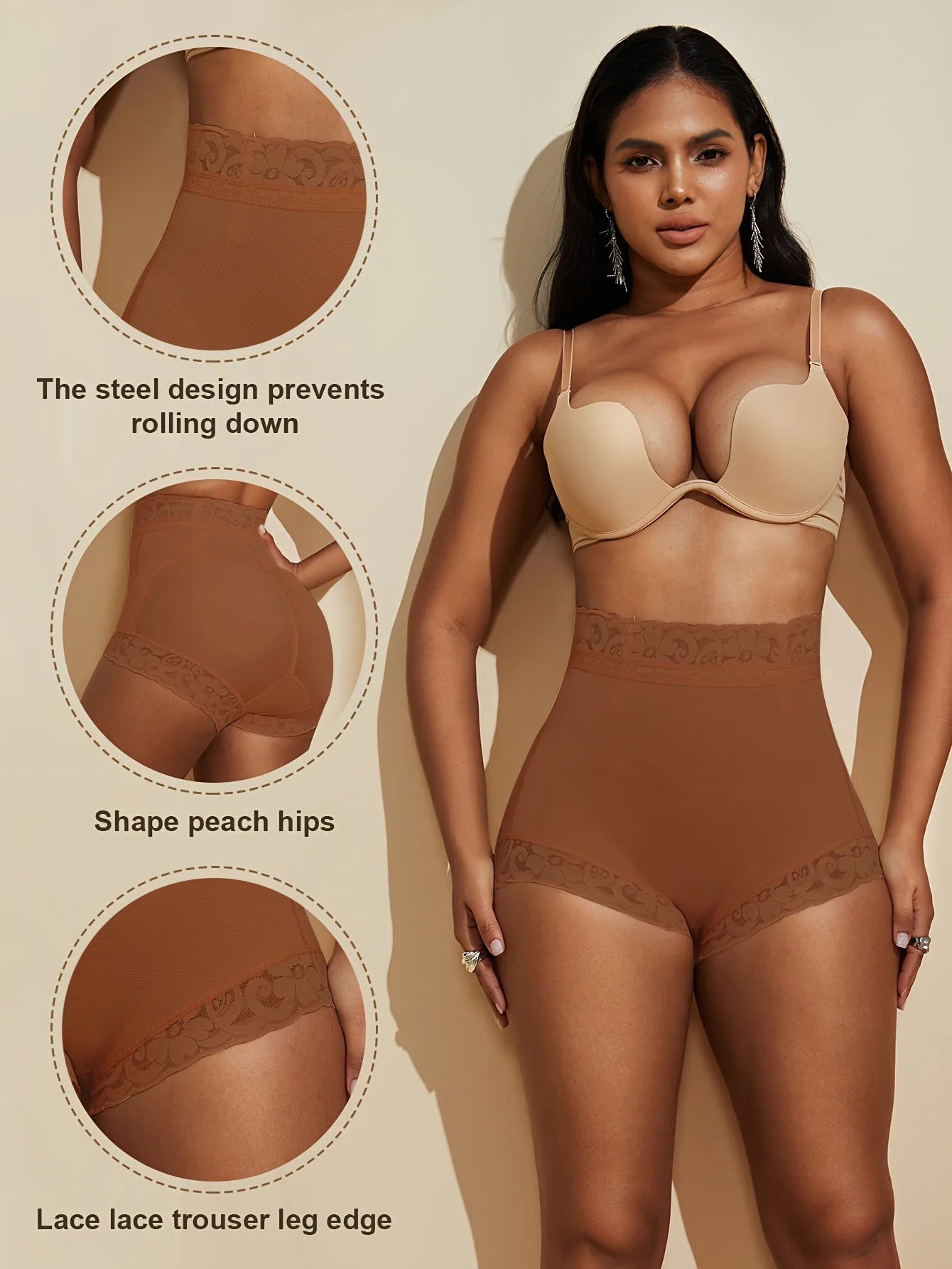 FeelinGirl Sculpting Lace Trim Panties β Breathable Butt Lifting Shapewear