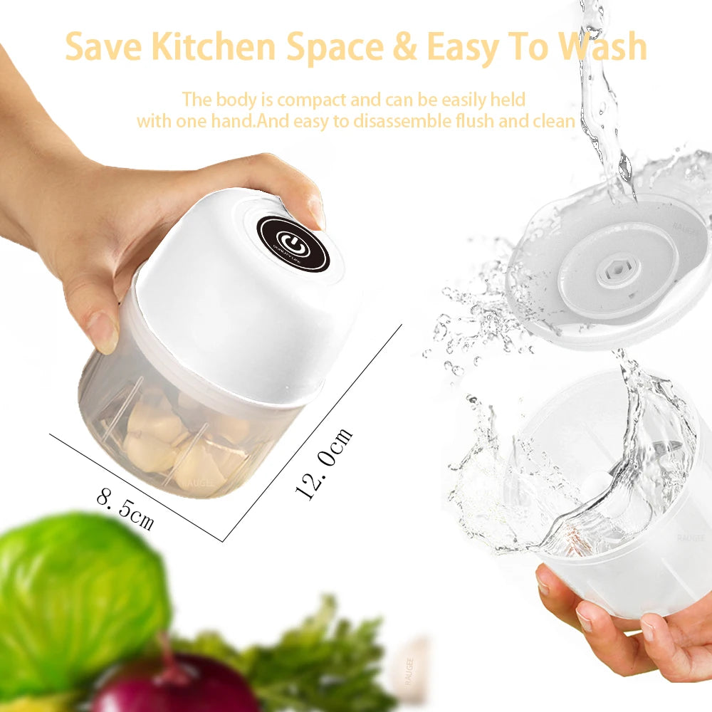 Mini Electric Food Chopper β 300ml Rechargeable Grinder for Garlic, Vegetables & Meat