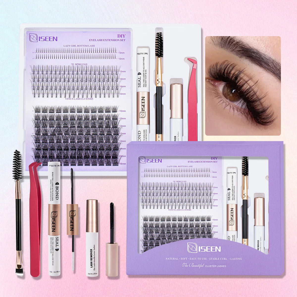 DIY Lash Extension Mix Styles Kit β Clusters with Bond, Seal & Tools