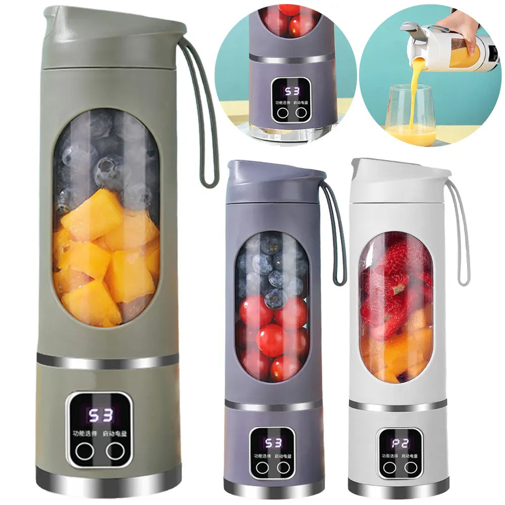 450ml USB Portable Juicer Cup β 12-Blade Mini Blender with 3 Speeds & Ice Crushing