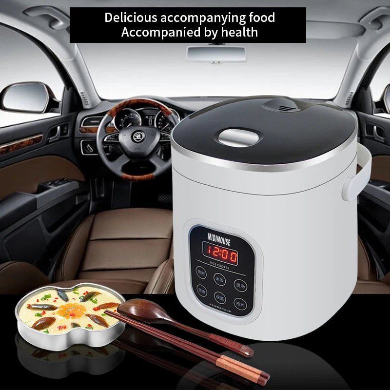 2L Vehicle Electric Rice Cooker β 12V/24V Dual Voltage for Car & Truck Use