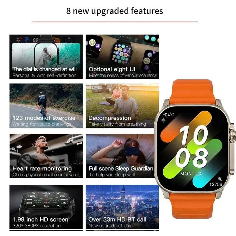 LaxaFit T900Ultra – Bluetooth Calling Smartwatch with Health & Message Alerts