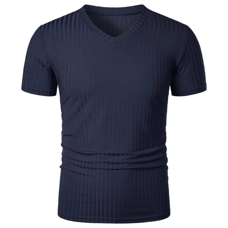 RibMax V-Tee – Stretch Muscle Fit T-Shirt