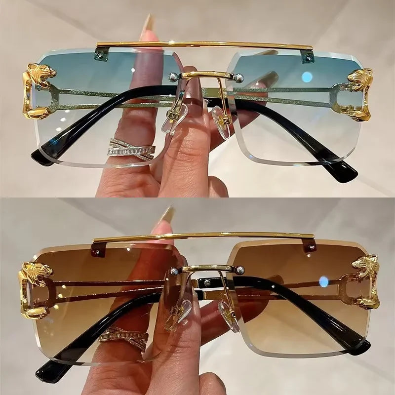 RetroEdge β Frameless Unisex UV400 Fashion Sunglasses