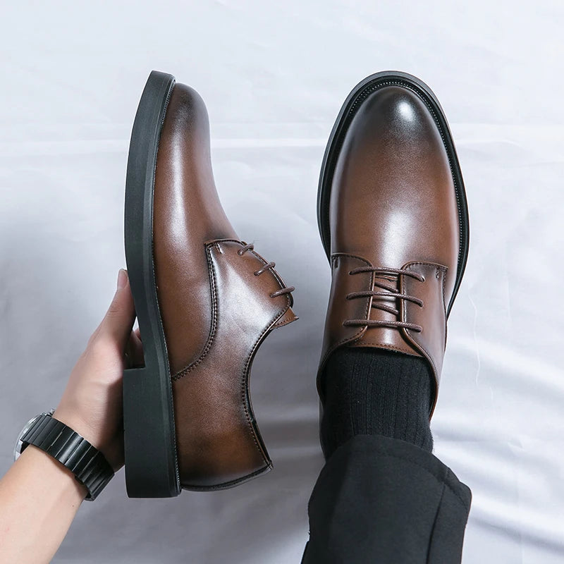 ItaliaForm – Men’s Luxury Pointed Leather Oxford Shoes