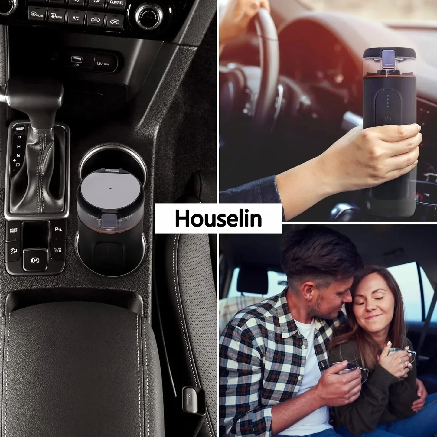 Houselin 20-Bar Portable Espresso Machine β Self-Heating, for Capsules & Ground Coffee
