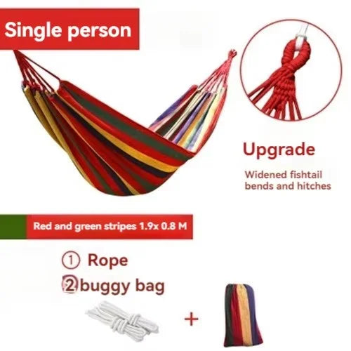 WESTTUNE Outdoor Canvas Hammock β 200kg Load Swing with Tree Ropes