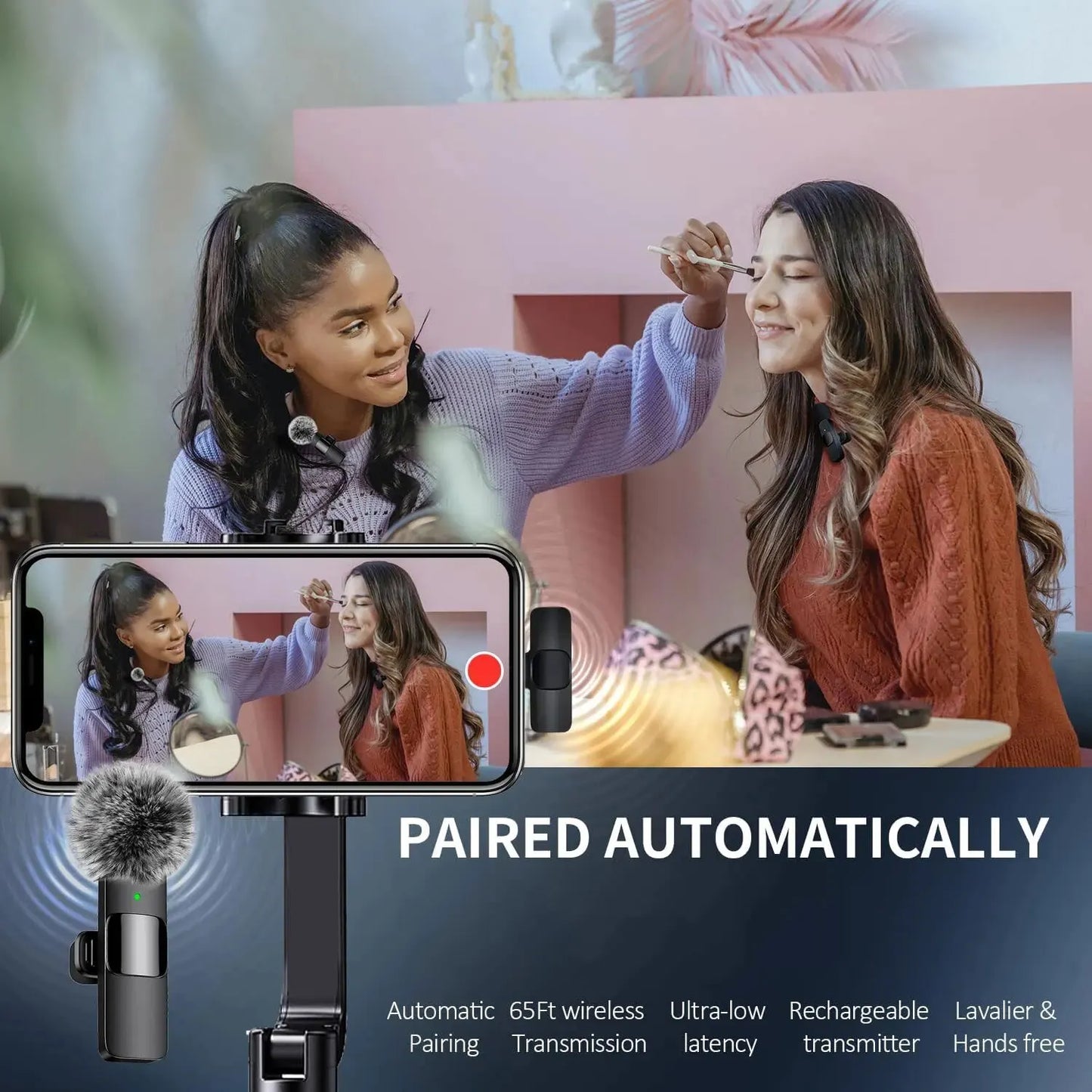 AirMic Mini โ Wireless Lavalier Microphone for iPhone, Android & Laptop