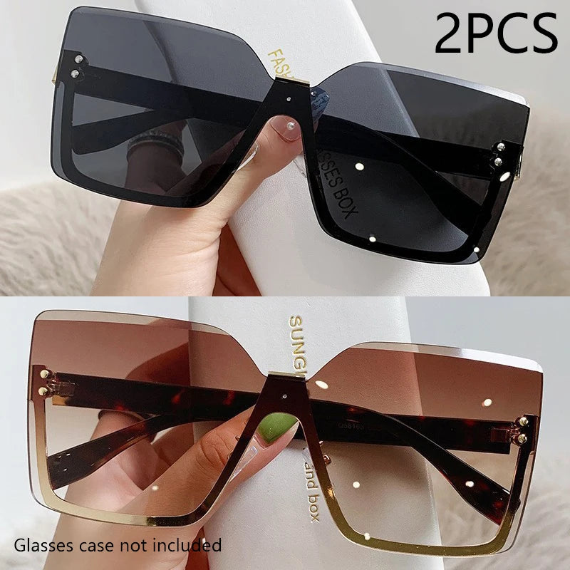 EuroSlim β Half-Frame Metal Fashion Sunglasses for Women