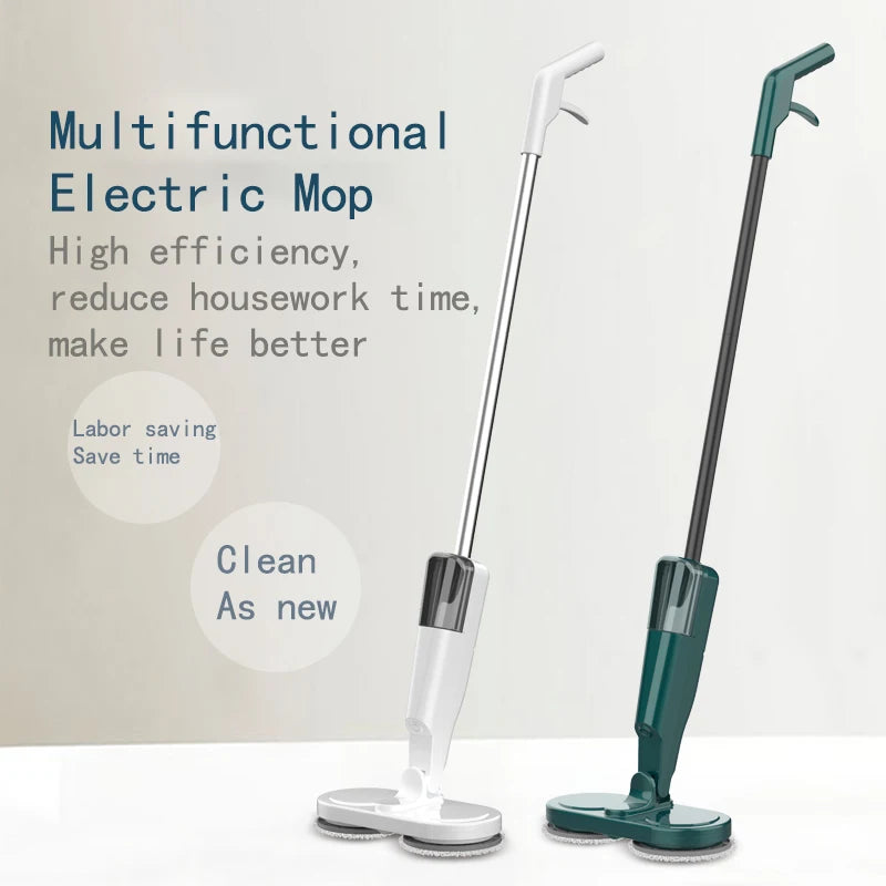 Electric Spin Mop Cleaner – 360° Rotating Wet & Dry Floor Mop with Squeeze Function