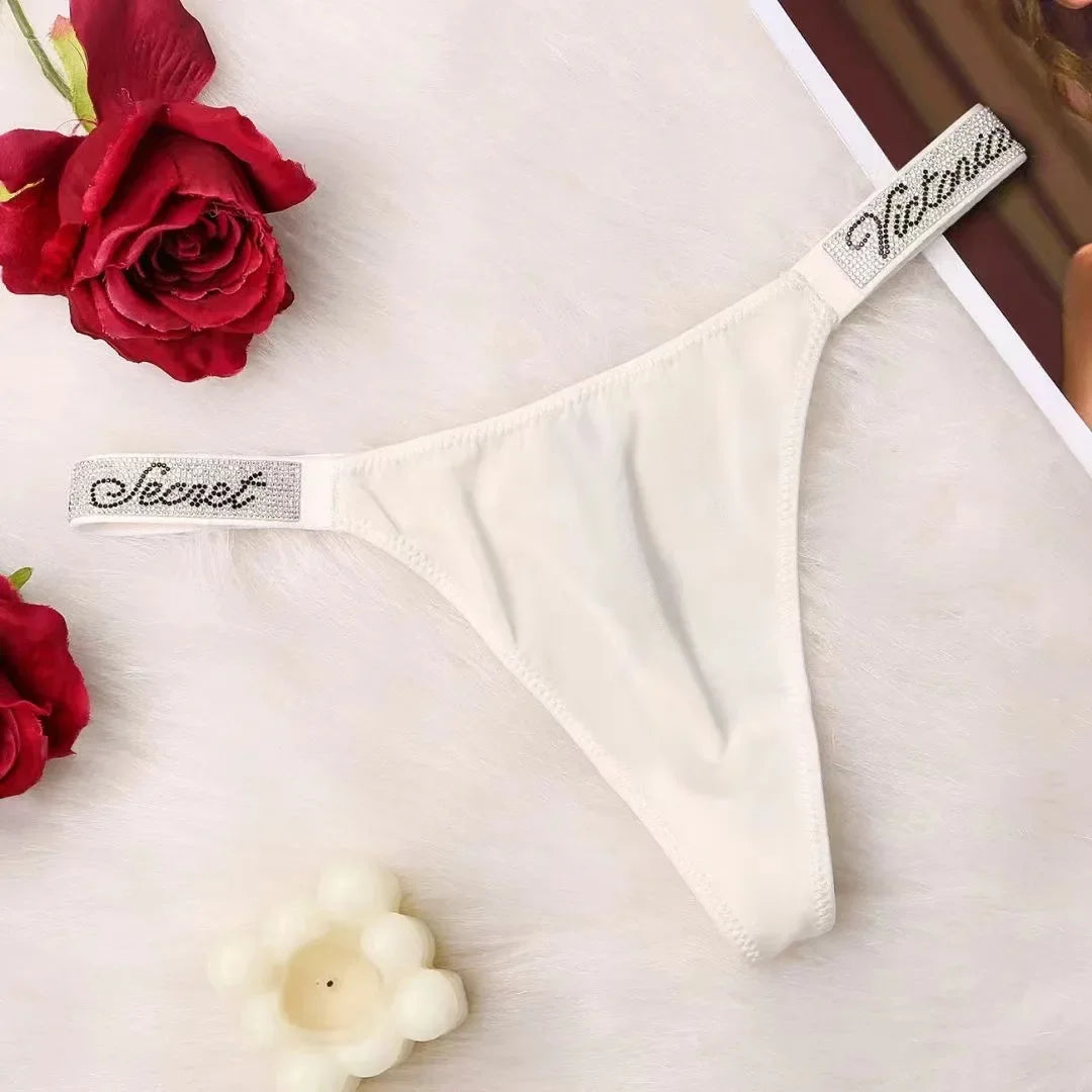 Lace Eyelash Cutout Thong – Ultra-Thin Sexy Panties with Metal Label
