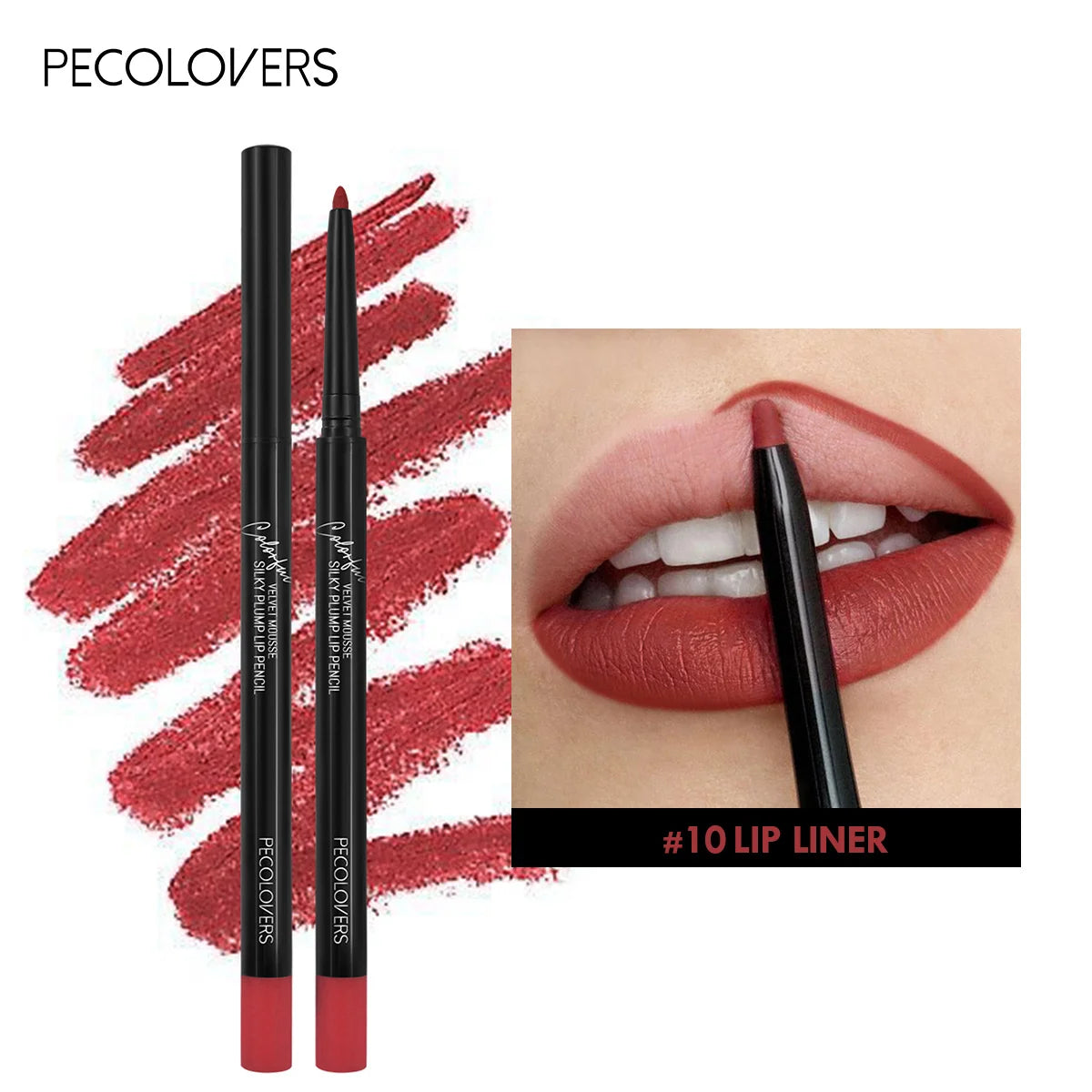 Waterproof Matte Lip Liner Pencil β 12 Long-Lasting Colors