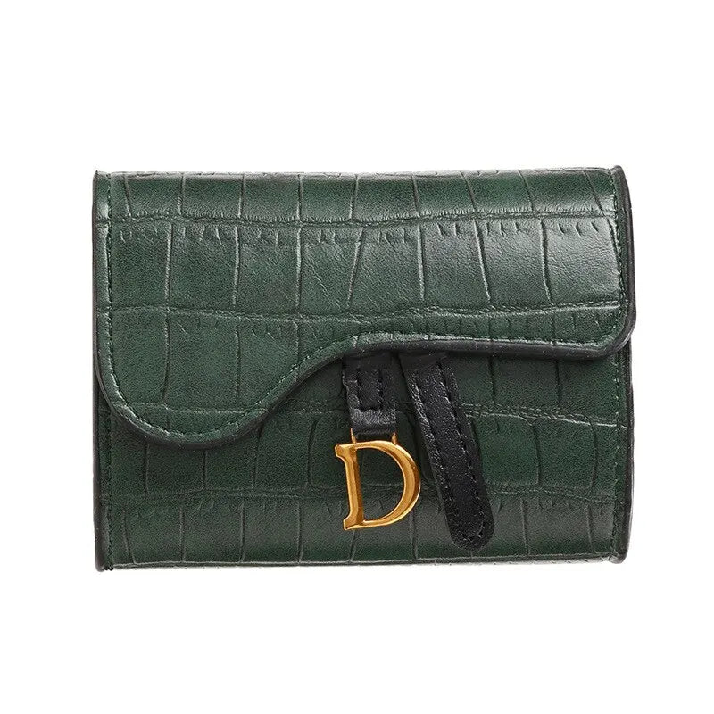 MiniLuxe Wallet β Women's PU Leather Multi-Card Short Clutch