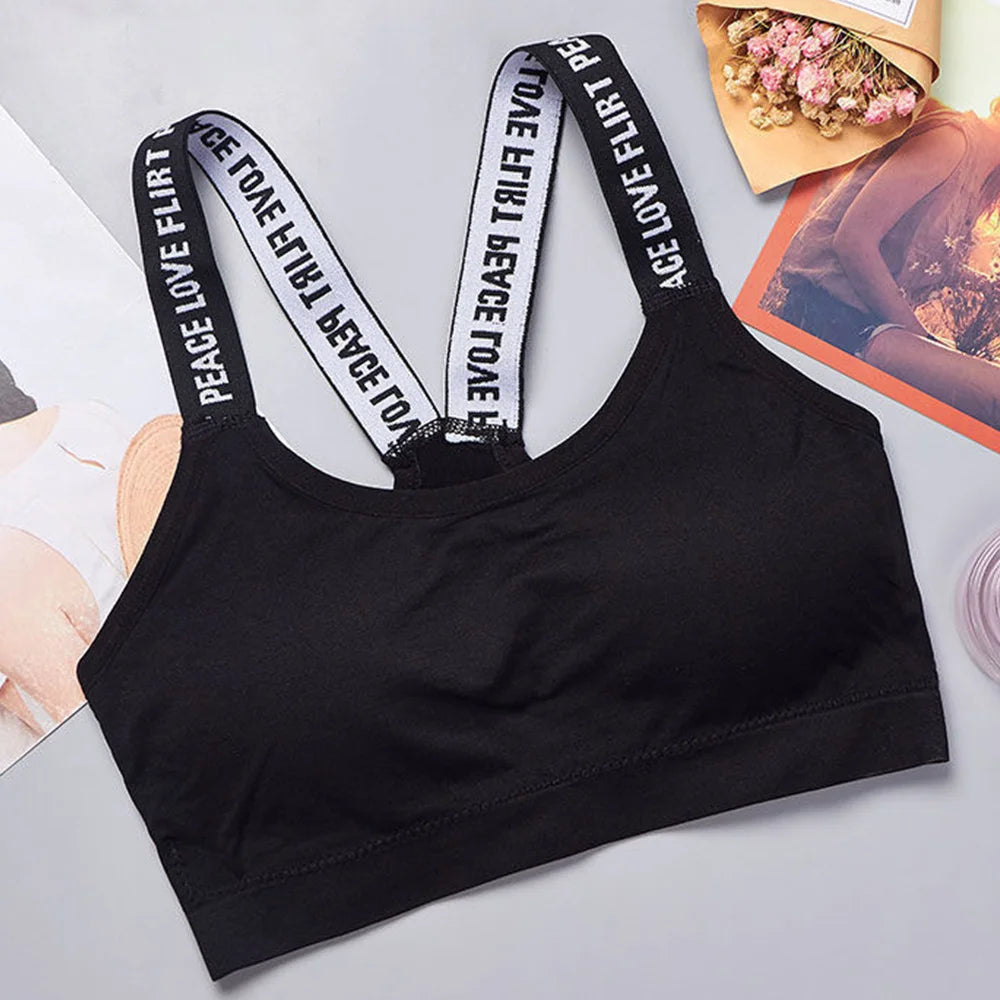 Heart Strap Sports Bra β Wireless Padded Wrap Top for Yoga & Fitness