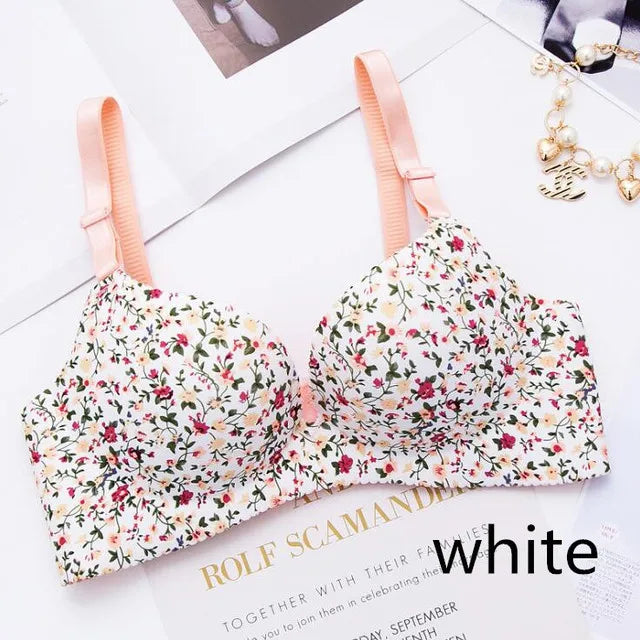 BloomLift β Women's Floral Seamless Push-Up Bra