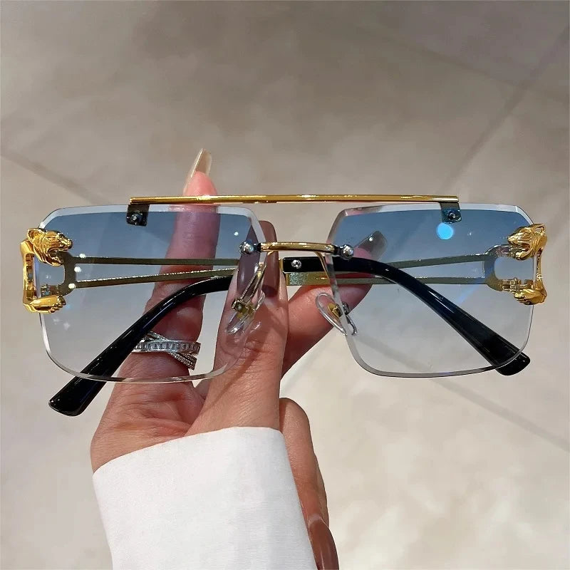 RetroEdge β Frameless Unisex UV400 Fashion Sunglasses