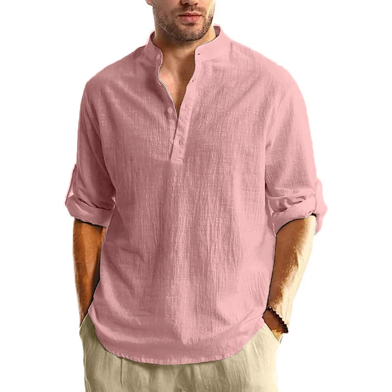 FlexHenley – Long Sleeve Cotton Polo Tee