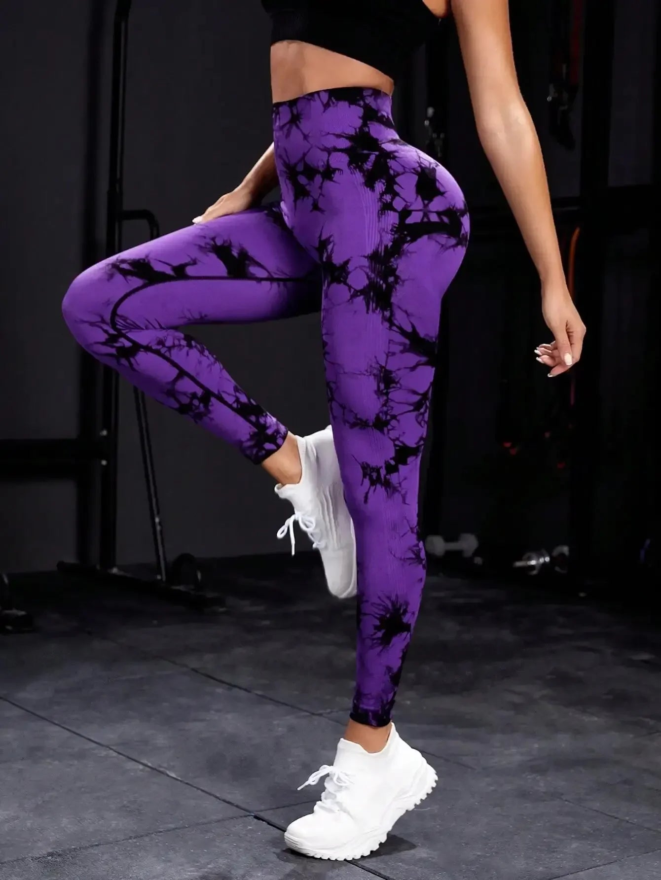 Seamless Tie-Dye Push-Up Leggings β High Waist Yoga & Fitness Tights for Women