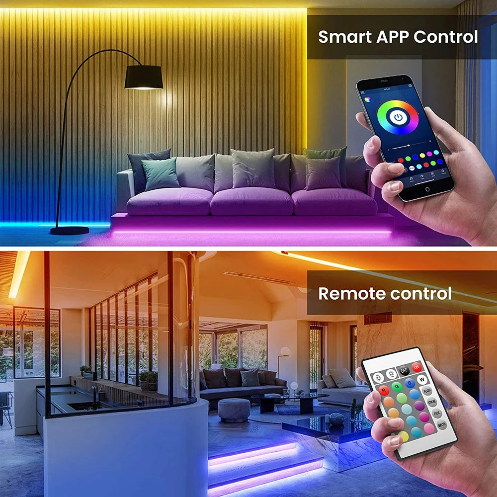 GlowFlex 5050 โ USB RGB LED Strip Light with Bluetooth Control