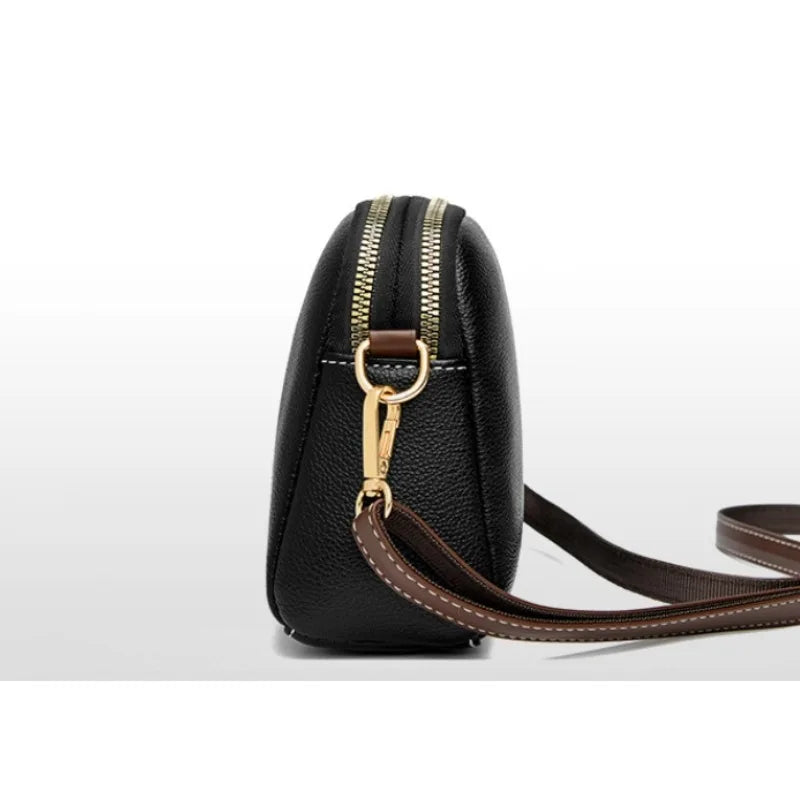 PrimeFlap β Genuine Cowhide Leather Crossbody Shoulder Bag