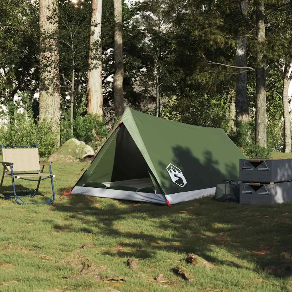 2-Person Camping Tent β Olive Green Waterproof Outdoor Shelter