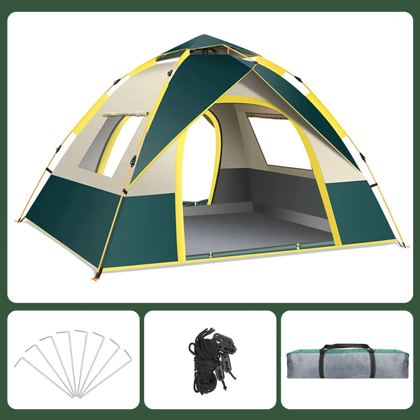 LOVEWE 2-Person Quick Opening Camping Tent β Waterproof & Windproof