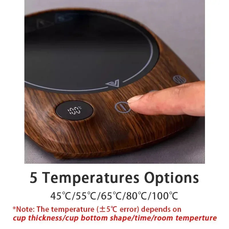 Smart Electric Mug Warmer β 200W Beverage Heating Plate with 5 Temps & Auto Shut-Off