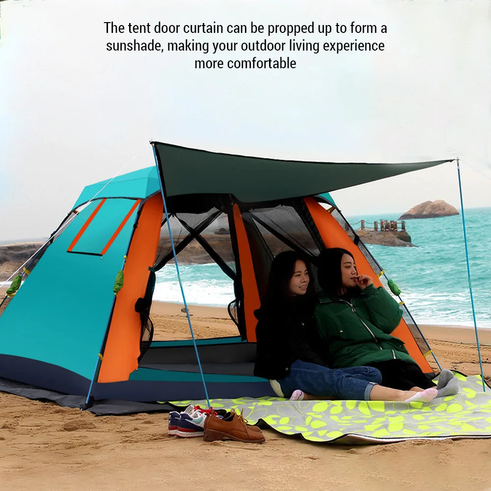 3β4 Person Automatic Folding Tent β Waterproof & Sunproof Outdoor Shelter