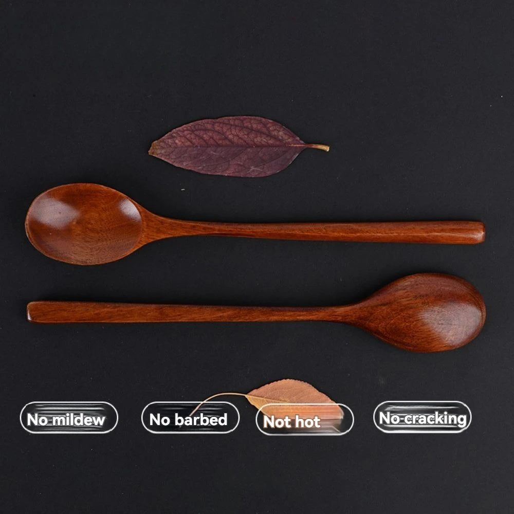 Wooden Spoon – 6pcs Old Lacquer Tableware Set