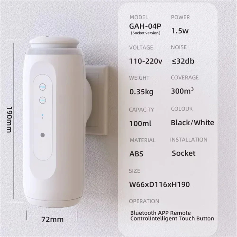 300m³ Smart Wall Plug Aroma Diffuser – Automatic Air Freshener & Fragrance Distributor