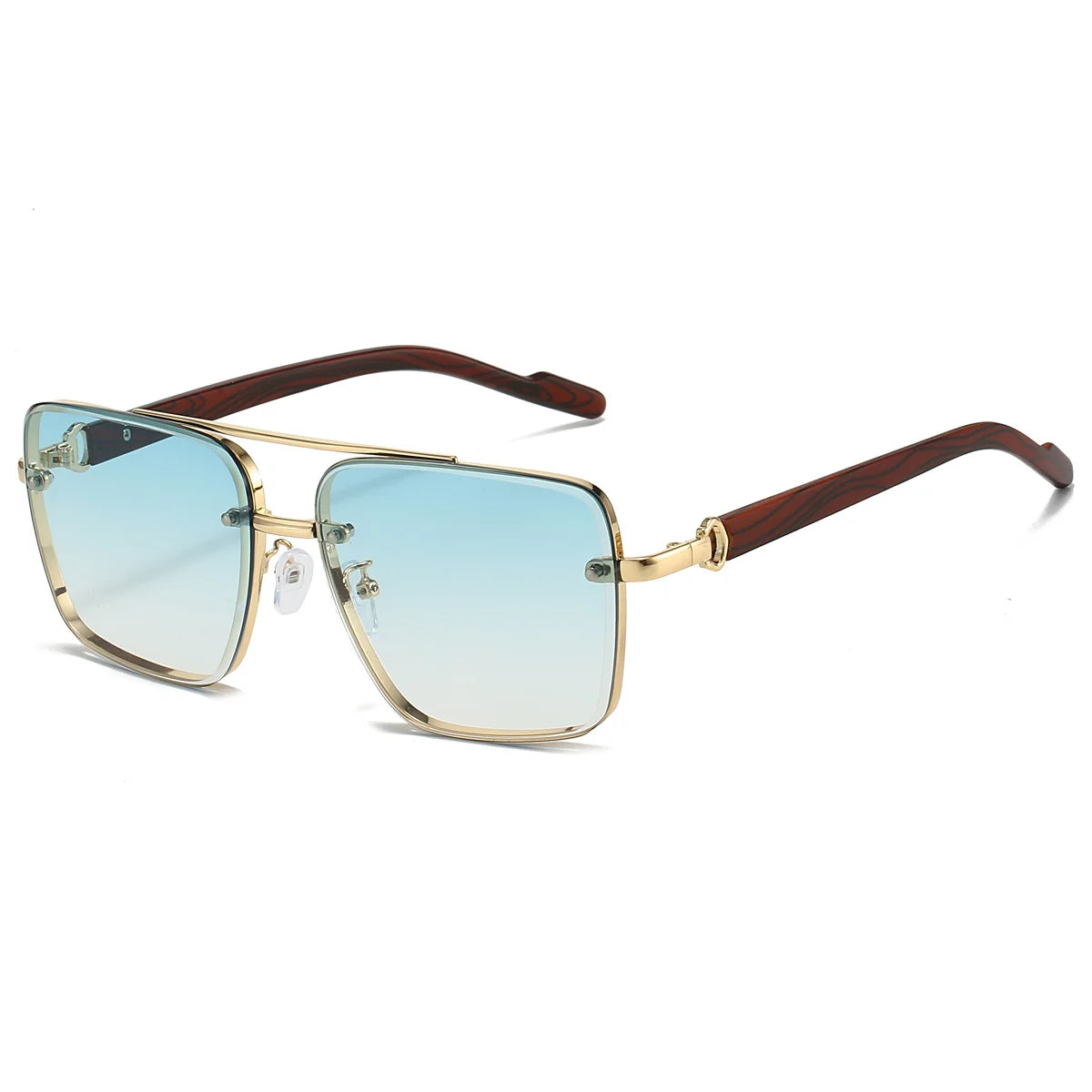 KAMMPT RetroPilot – Women’s Double Bridge Metal Sunglasses