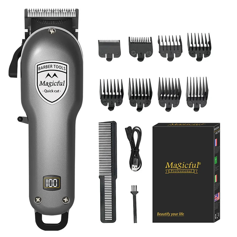 Magicful Fashion Pro Hair Trimmer β Rechargeable Adjustable Clipper for Men with Li-ion Battery