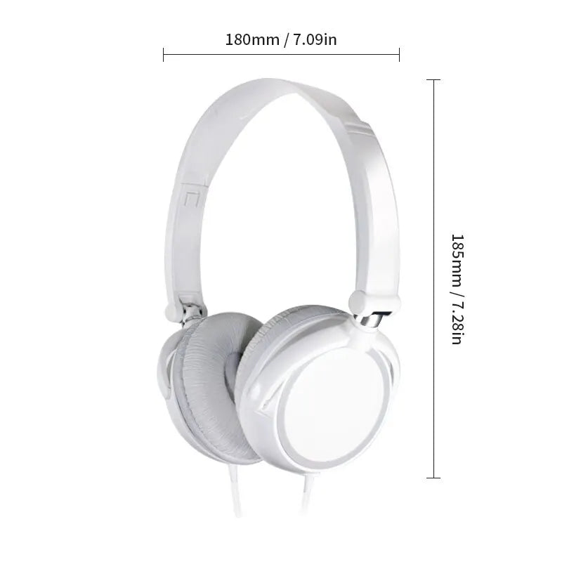 BassFold β Wired 3.5mm Foldable Stereo Headphones with Mic