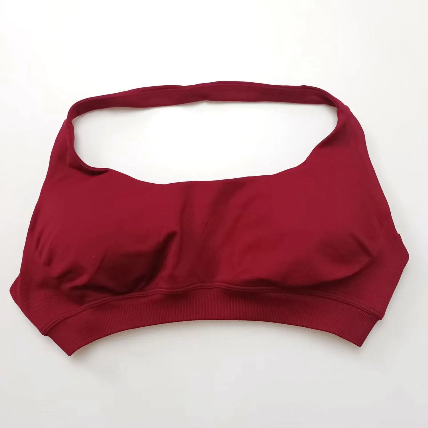NCLAGEN Impact High-Support Seamless Sports Bra β Push-Up Halter Top with Open Back