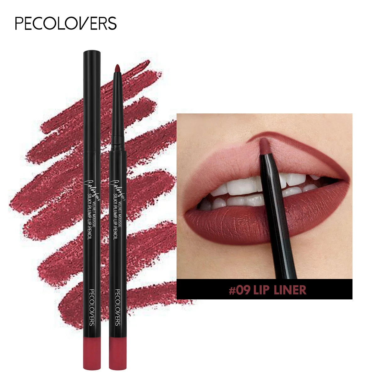 Waterproof Matte Lip Liner Pencil β 12 Long-Lasting Colors