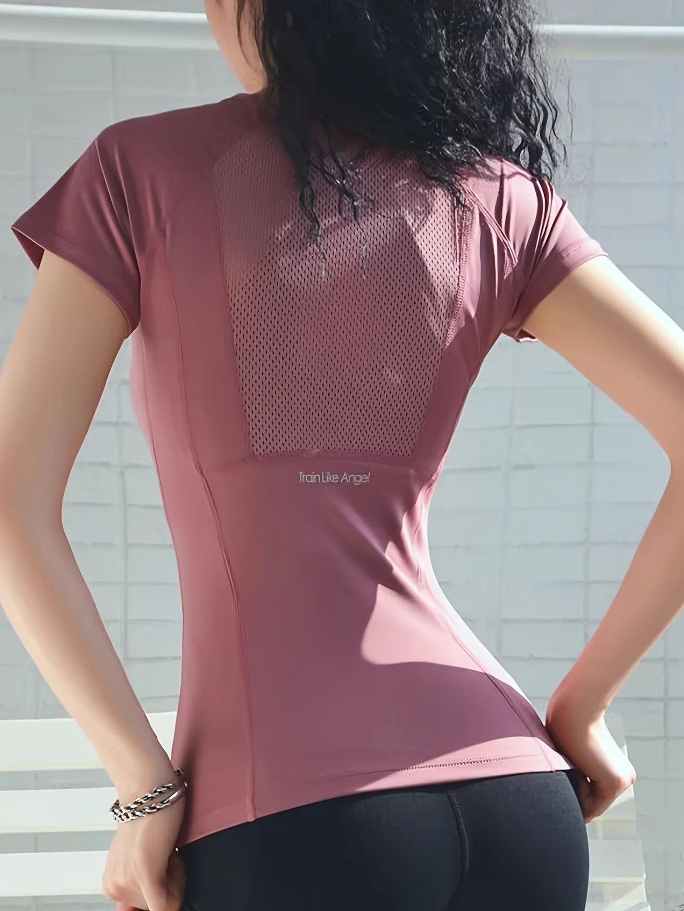 Women's Quick-Dry Sports T-Shirt β Breathable Beauty Back Fitness Top