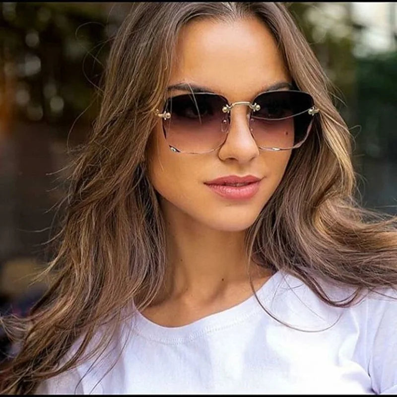 Eleglare β Rimless Gradient Sunglasses for Women