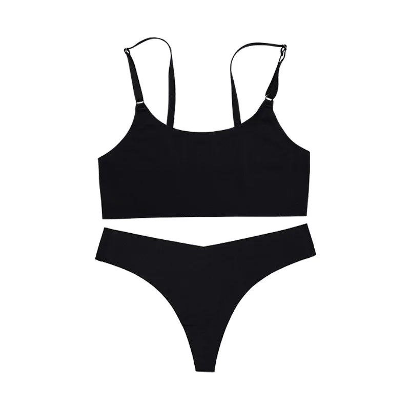 SilkEase β Women's Seamless Ice Silk Bra & Underwear Set