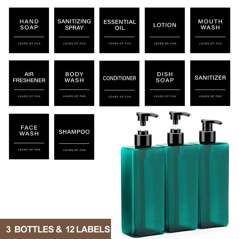 Soap Dispenser β 500ml Refillable Bottle with Labels