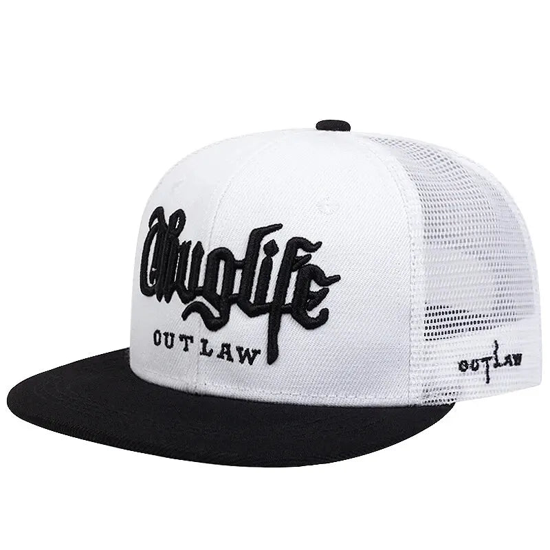 Thug Life Embroidered Snapback Cap β Adjustable Hip-Hop Baseball Hat for Adults