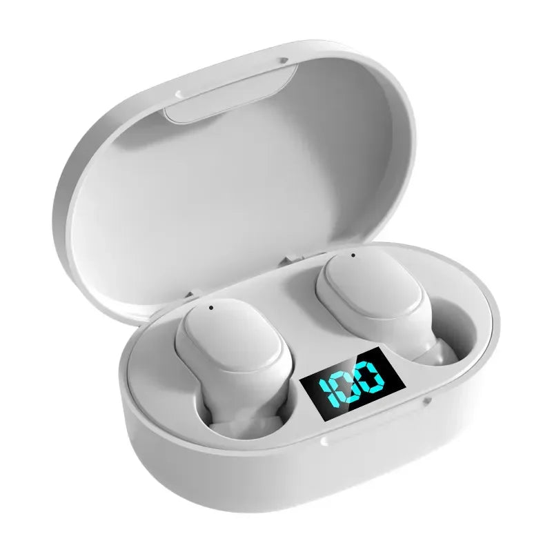 E6S TWS Bluetooth Earbuds β Waterproof Noise-Cancelling LED Wireless Headset with Mic