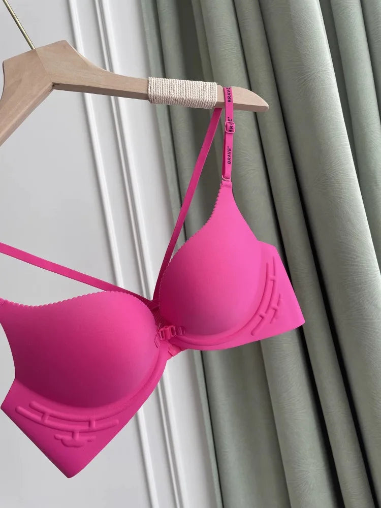 YUQI Front-Button Push-Up Bra Set β Slimming & Sexy Back Support