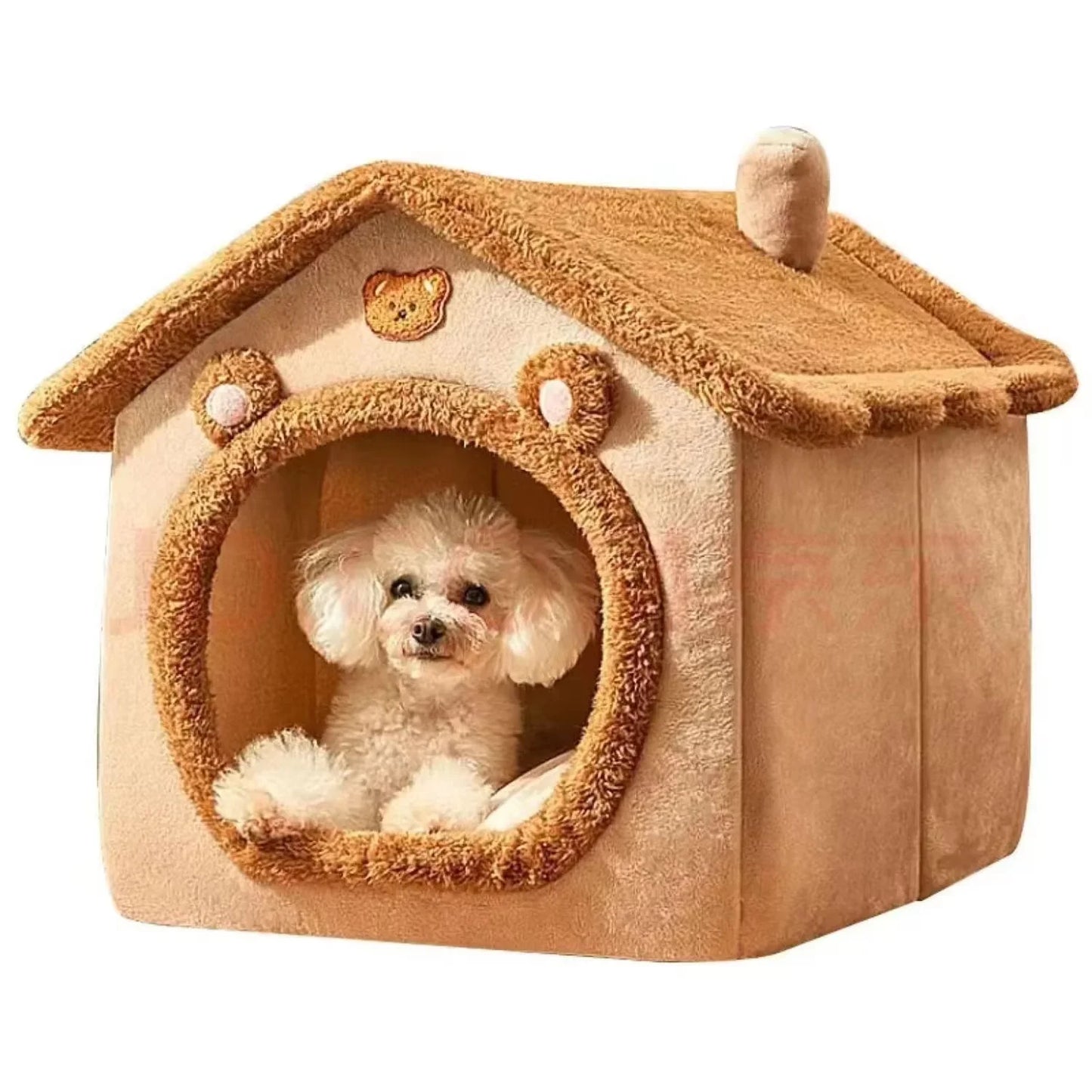 All-Season Indoor Pet House β Soft, Washable Bed with Removable Cushion for Cats & Dogs