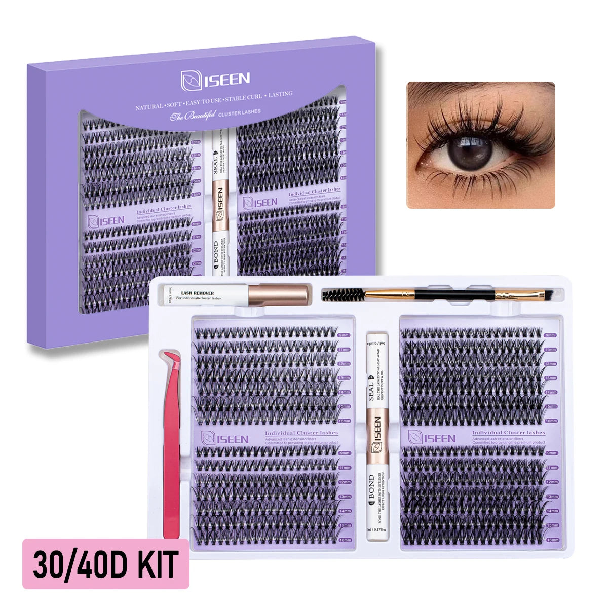 DIY Lash Extension Mix Styles Kit β Clusters with Bond, Seal & Tools