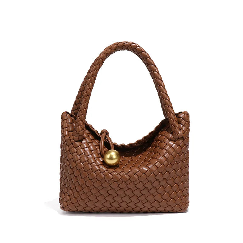 WeaveCharm β Vegan Leather Woven Crossbody Tote Bag