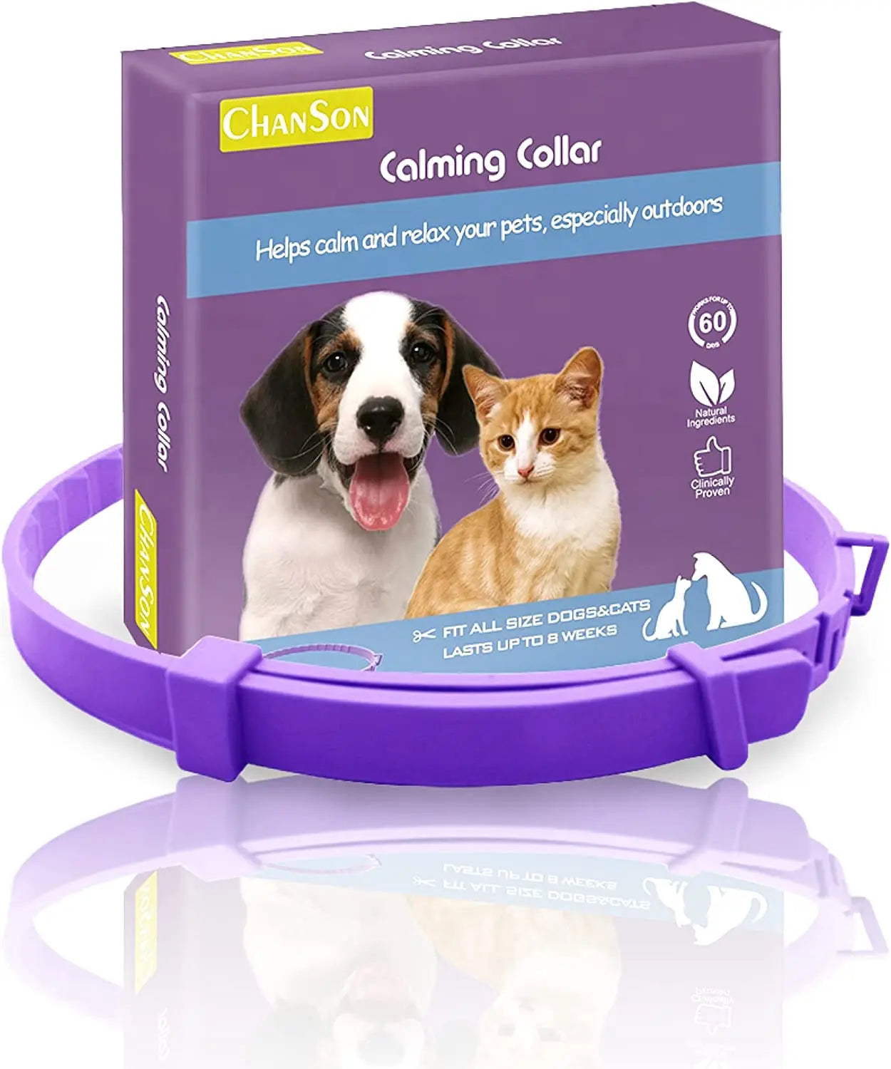 Adjustable Calming Collar for Cats & Dogs β Natural Anxiety & Stress Relief