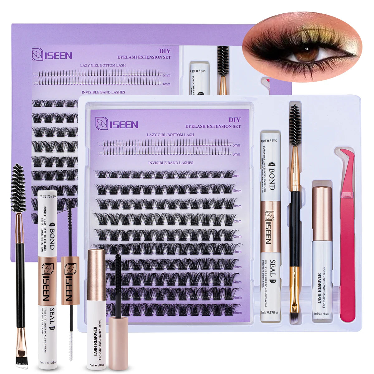 DIY Lash Extension Mix Styles Kit β Clusters with Bond, Seal & Tools