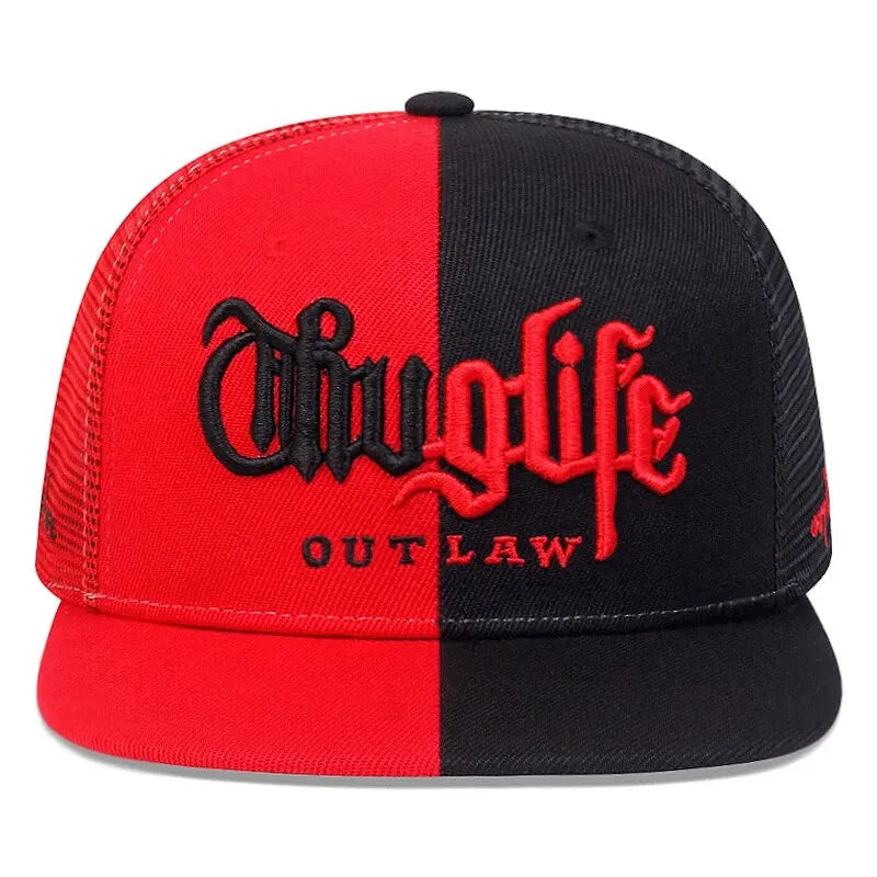 Thug Life Embroidered Snapback Cap β Adjustable Hip-Hop Baseball Hat for Adults