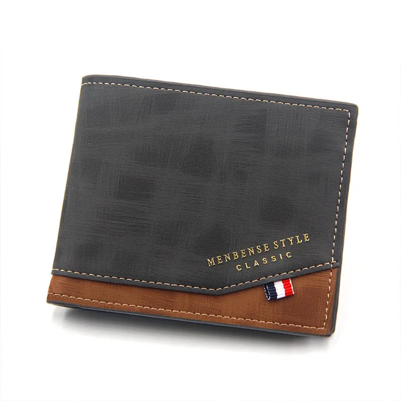 Classic Slim Frosted Leather Wallet β Compact Men's Coin & Card Holder