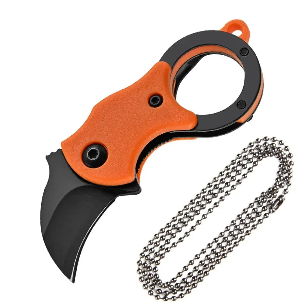 Mini Keychain Pocket Knife β Stainless Steel EDC Blade with Chain